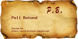 Pell Botond névjegykártya